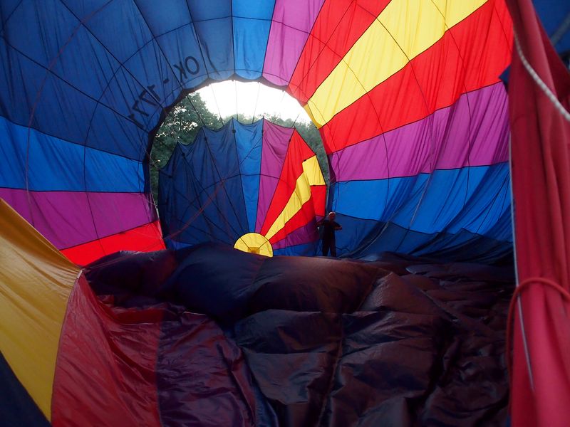 Nafukování horkovzdušného balónu