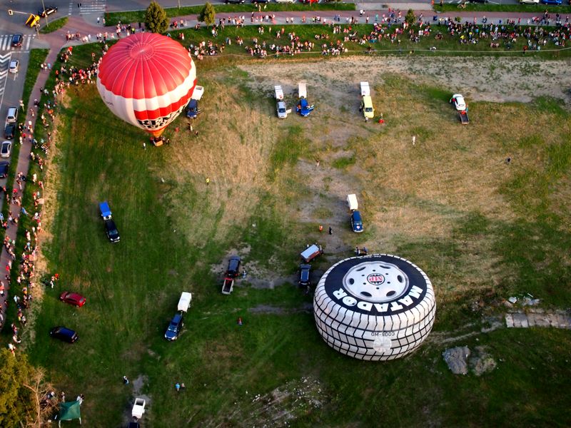 Příprava na let balonem