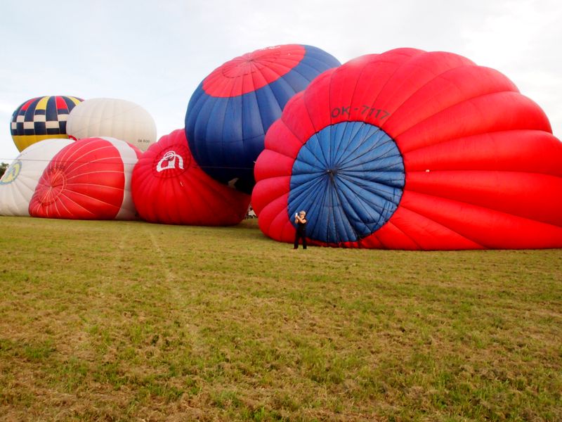 Příprava horkovzdušných balonů