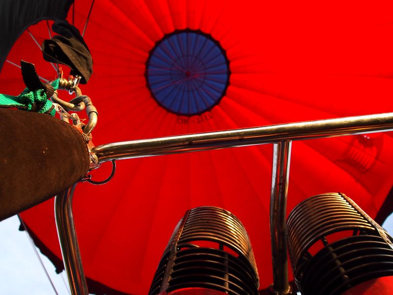 Vnitřek horkovzdušného balonu